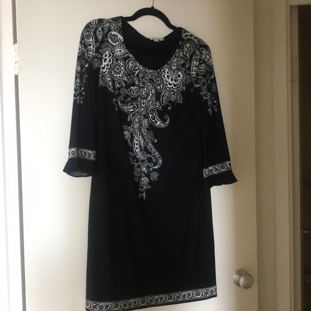 London Times black and white dress